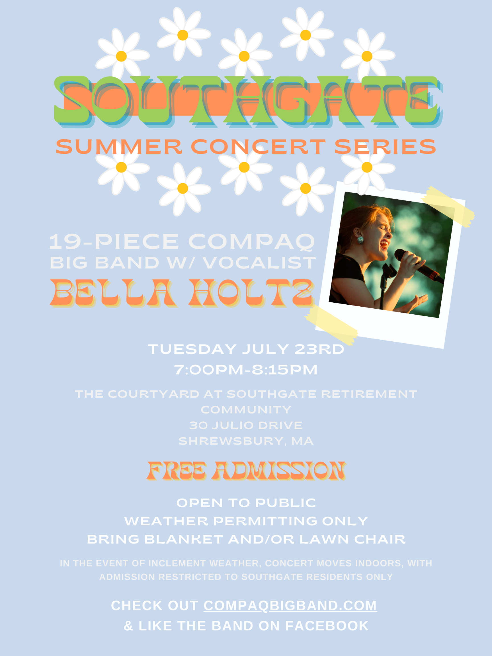 Southgate Summer Concert Series poster