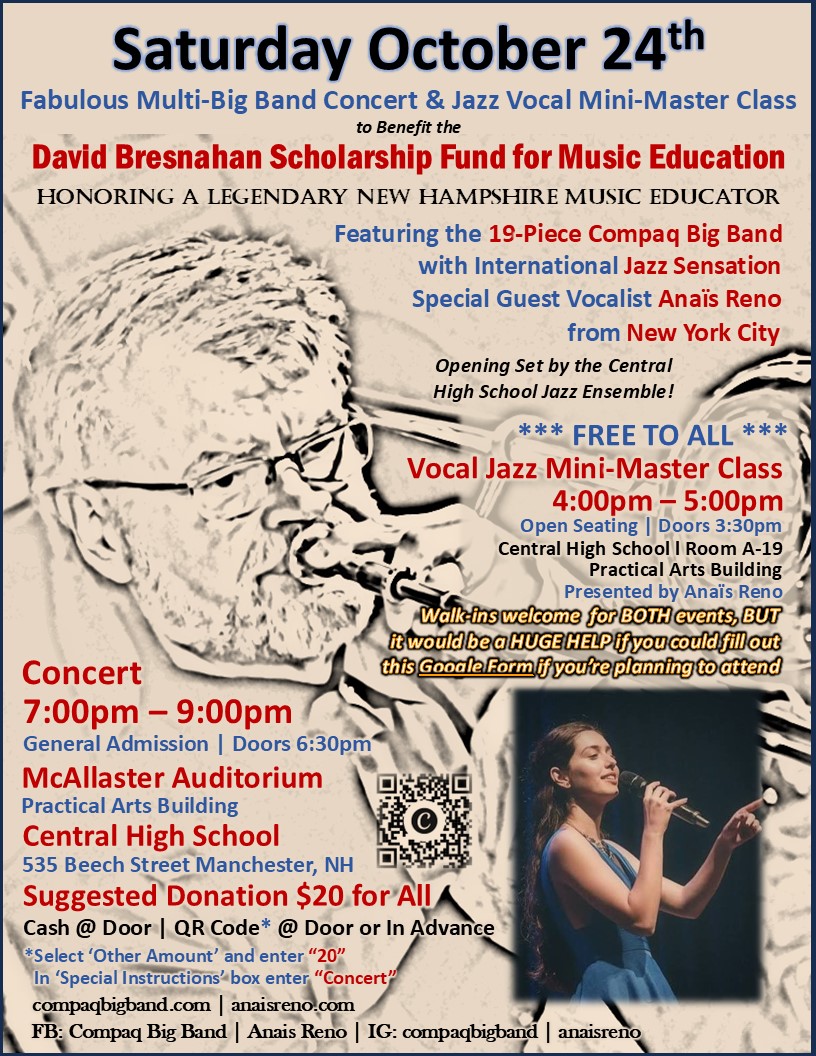 David Bresnahan Scholarship Fund for Music Education concert poster