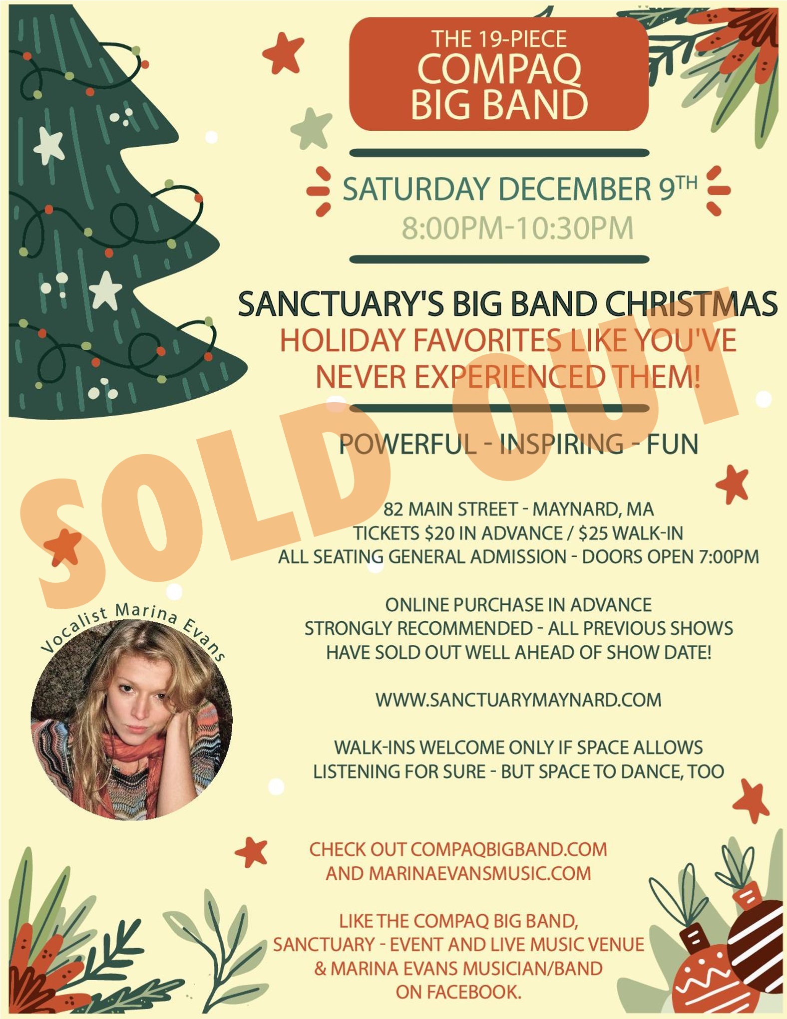 Sanctuary Holiday Concert poster