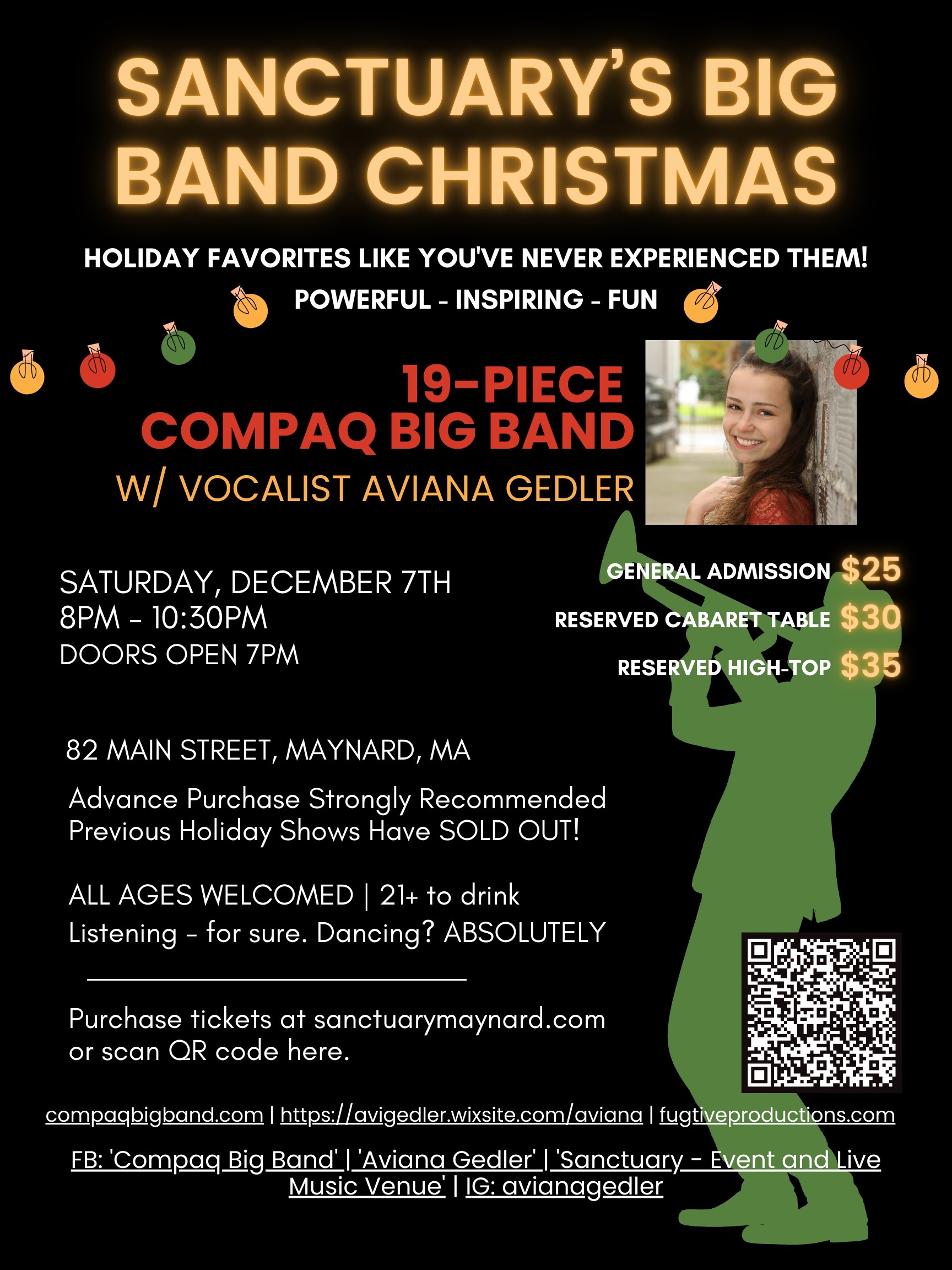 Sanctuary's Big Band Christmas poster