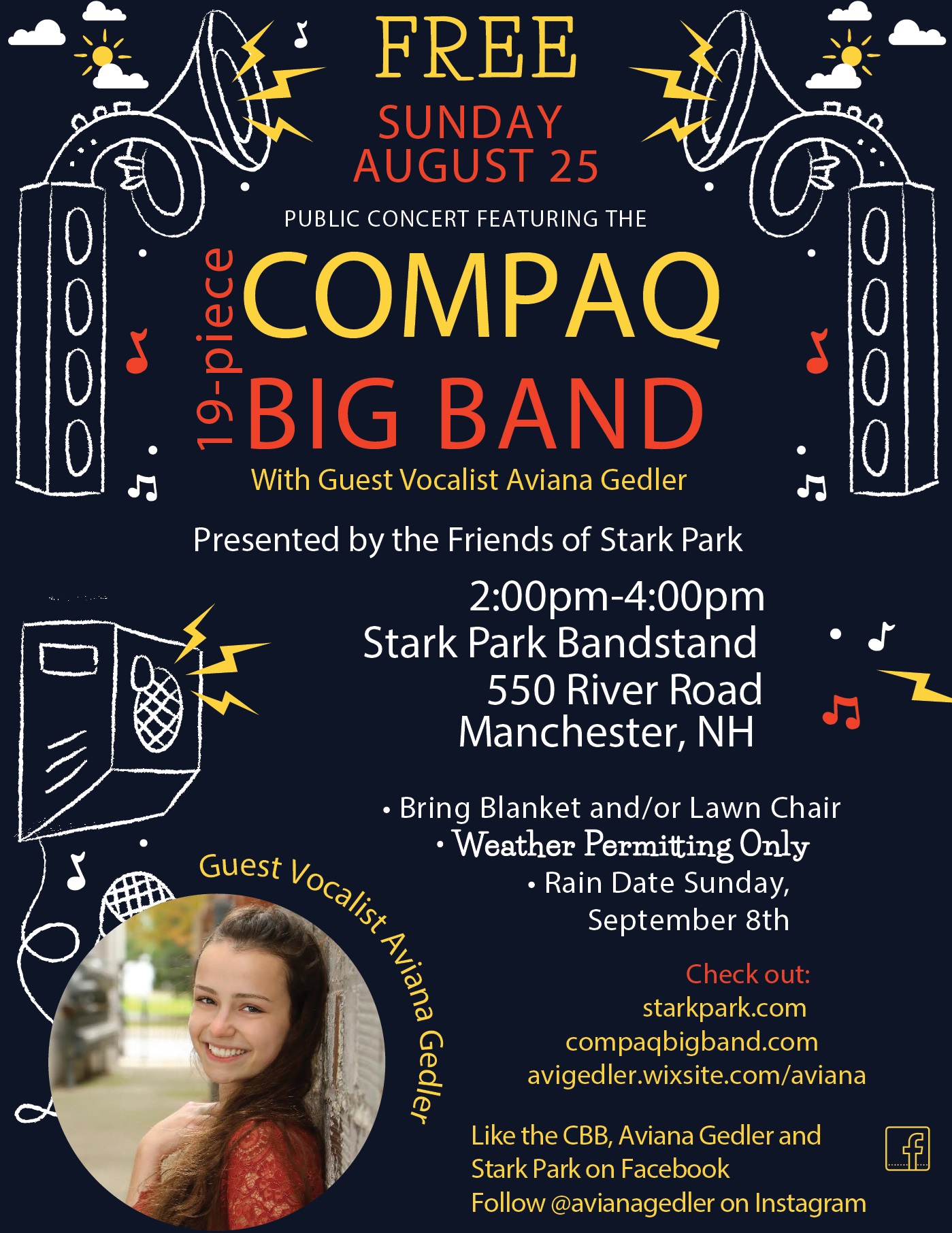 Stark Park Summer Concert Series poster